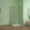 B.90x80cm H.195cm  Falttür eckdusche Duschkabinen  6mm NANO Produktbild-Vorschau 2