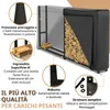 Rastrelliera per legna da ardere esterna in metallo con Anteprima dell’immagine prodotto 7