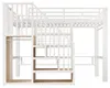 Łóżko piętrowe 90 x 200 cm, metalowe, białe, z drabinką z Podgląd zdjęcia produktu 16