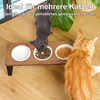 Erhöhter Katzennapf Set Keramik Holz, Futterstation Produktbild-Vorschau 5