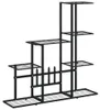 vidaXL Stojak na kwiaty 94,5x25x88 cm czarny metal Podgląd zdjęcia produktu 10