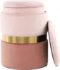 Hocker Zora 100 2er-Set Rosa / Gold / Altrosa Produktbild-Vorschau 3