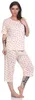 Damen Pyjama 3/4 Hose & Shirt Schlafanzug Hausanzug Sommer; Produktbild-Vorschau 3