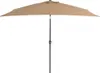 vidaXL Ombrellone con asta in metallo 300x200 cm Taupe Anteprima dell’immagine prodotto 14