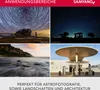 A collage of four images showcasing different photography applications, with text overlays and a brand logo. Náhľad obrázku produktu