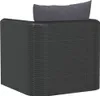 vidaXL Sessel mit Auflagen Poly Rattan Schwarz Produktbild-Vorschau 5