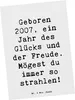 Mr. & Mrs. Panda Postkarte Spruch 2007 Geburtstag - Weiß - Produktbild-Vorschau 1