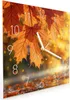 Wanduhr aus Glas mit Motiv Herbstblätter- 30 x 30 cm - Produktbild-Vorschau 2