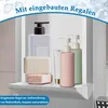 A shelf in a shower with toiletries. Náhled obrázku produktu