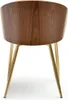 Chaise de salle à manger CERYS - noyer / noir / or Voir les images du produit 7