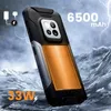 A rugged smartphone is shown in a dynamic, icy environment with lightning effects. Podgląd zdjęcia produktu