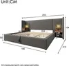 A diagram of a bed with dimensions indicated. Anteprima dell’immagine prodotto