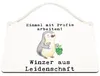 Mr. & Mrs. Panda Schild Winzer Leidenschaft DIN A6 - Weiß - Produktbild-Vorschau 3