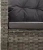 vidaXL 2-tlg. Garten-Lounge-Set mit Kissen Grau Poly Rattan Produktbild-Vorschau 6
