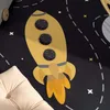 Teppich Kinderzimmer Kinderteppich Rutschfest Rakete Planet Produktbild-Vorschau 8