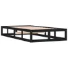 Massivholzbett Schwarz 75x190 cm Produktbild-Vorschau 3