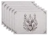 Set di 6 tovagliette Clayre & Eef 48x33 cm Cervo in cotone Anteprima dell’immagine prodotto 1