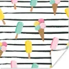 MuchoWow® Poster Eiscreme - Sommer - Muster 100x100 cm - Produktbild-Vorschau 1