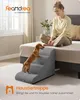 Feandrea Hundetreppe, 4 Stufen, Waffelcord, Haustiertreppe, Produktbild-Vorschau 2
