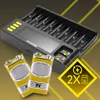 A battery charger and two 9V batteries are shown with marketing overlays. Voir les images du produit