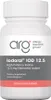 A white bottle of dietary supplements with a label. Produktbild-Vorschau