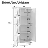 STILVORA Schuhschrank mit Relief, Sideboard mit 4 Türen, Produktbild-Vorschau 4