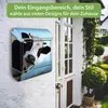 banjado Edelstahl Briefkasten mit Zeitungsfach mit Motiv Produktbild-Vorschau 2
