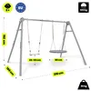 Huśtawka ogrodowa 3w1 z akcesoriami HyperMotion – bocianie Podgląd zdjęcia produktu 6