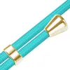 A close-up shot of a turquoise cord with gold-colored metal accents. Produktbild-Vorschau