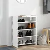 Étagère à chaussures blanche 60x25x81 cm en bois composite Voir les images du produit 3