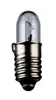 A close-up studio shot of a small incandescent light bulb with a screw base. Produktbild-Vorschau