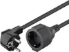 A black power cord with a European plug and socket is shown against a white background. Náhľad obrázku produktu
