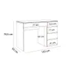 A diagram showing the dimensions of a desk. Produktbild-Vorschau