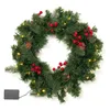 Künstlicher Adventskranz ca. Ø 40 cm mit 30er Lichterkette Produktbild-Vorschau 3