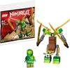 A LEGO Ninjago polybag set featuring Lloyd's Mech and a minifigure, displayed next to the packaging. Podgląd zdjęcia produktu