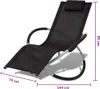 vidaXL Sonnenliege Geometrisch Outdoor Stahl Schwarz und Produktbild-Vorschau 10