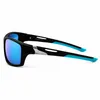 Sport Sonnenbrille Schwarz Matt Polarisiert Blau Produktbild-Vorschau 3