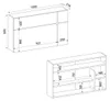 Wandschreibtisch mit 3 Türen – Beige und Natur – LYNATO Produktbild-Vorschau 5