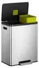 EKO - Ecocasa 2 Recycling Treteimer 36+24 Liter - Stainless Produktbild-Vorschau 3