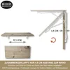 Wandklapptisch Schreibtisch Tischplatte 80x40 cm in Eiche Produktbild-Vorschau 6