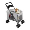 2 in 1 Klappbar Hundewagen Hundebuggy Bis 20kg,Pet Stroller Produktbild-Vorschau 2