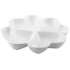Servierplatte Herz 24 cm Weiß – 4-geteilt, Porzellan Dip Produktbild-Vorschau 4