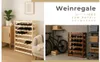 STOLMAK Weinregal aus Holz für 56 Flaschen Schwarz/Braun Produktbild-Vorschau 9