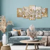 Italienischer Leinwand Leinwandbild - Golden Bouquet 100x50 Produktbild-Vorschau 4