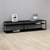 Mobile TV nero 180x40x40,5 cm in vetro temperato Anteprima dell’immagine prodotto 7