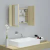 vidaXL Lustro łazienkowe LED szafka dąb sonoma 60x12x45 cm Podgląd zdjęcia produktu 4