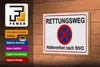 Holzschild Hinweis 18x12cm Rettungsweg Halteverbot nach Produktbild-Vorschau 4