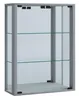 Udina Vitrinenschrank wandhängend mit Spiegel 2 Glastüren Produktbild-Vorschau 2