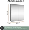 Planetmöbel Merkur Spiegelschrank Bad 60 cm breit Produktbild-Vorschau 7