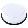 A white mesh filter with a black rim, isolated on a white background. Produktbild-Vorschau